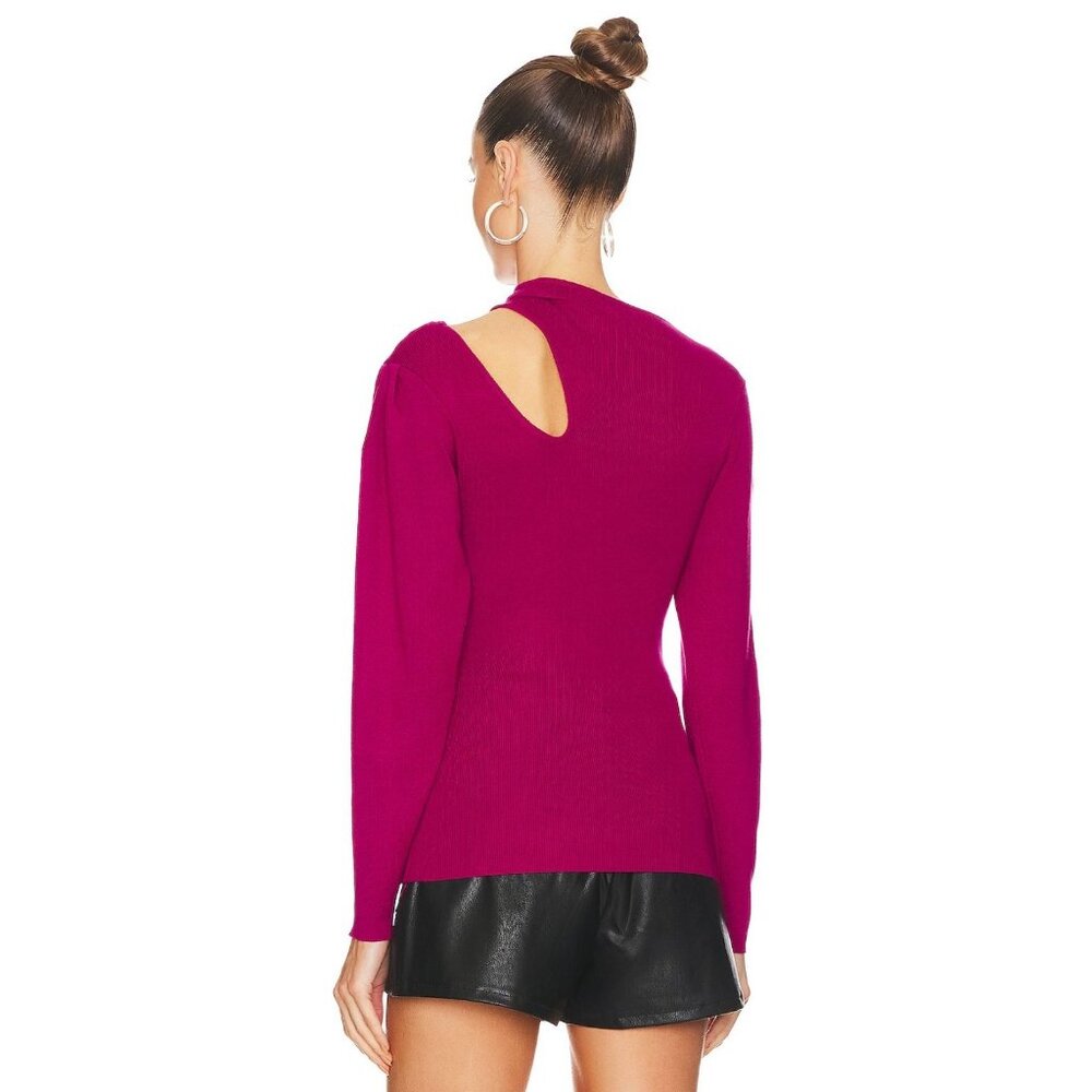 NWT BCBGENERATION Cutout Shoulder Sweater XS Asymmetric Neck Night Out Date - Picture 4 of 9